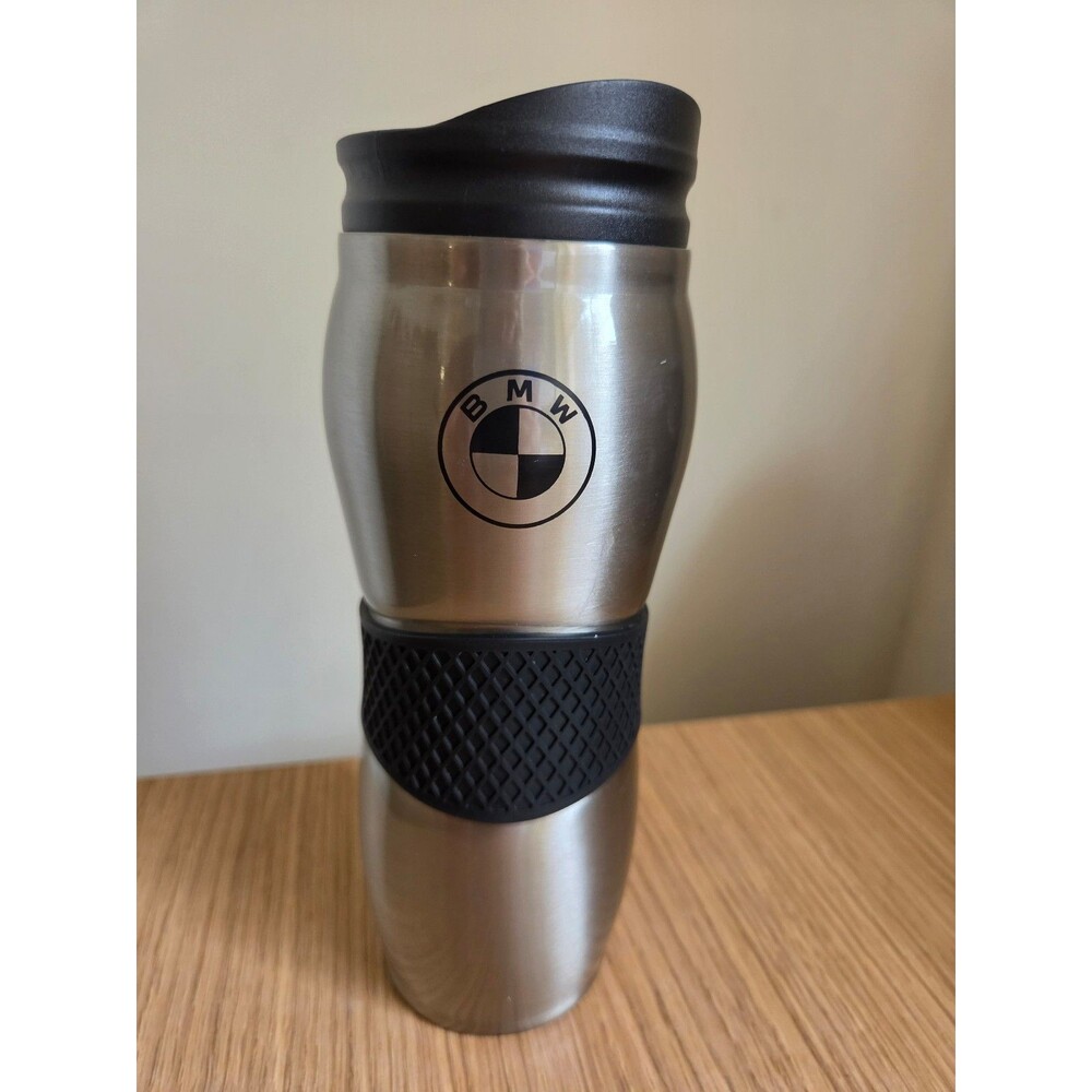 BMW Travel Mug Stainless Steel Black Grip
